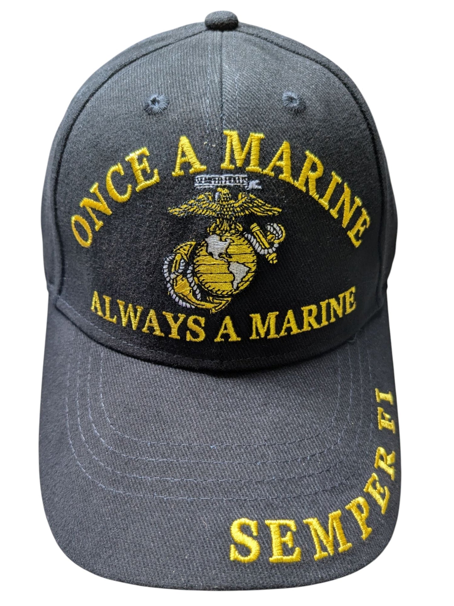 US Marine Once A Marine Always A Marine Black Baseball Cap
