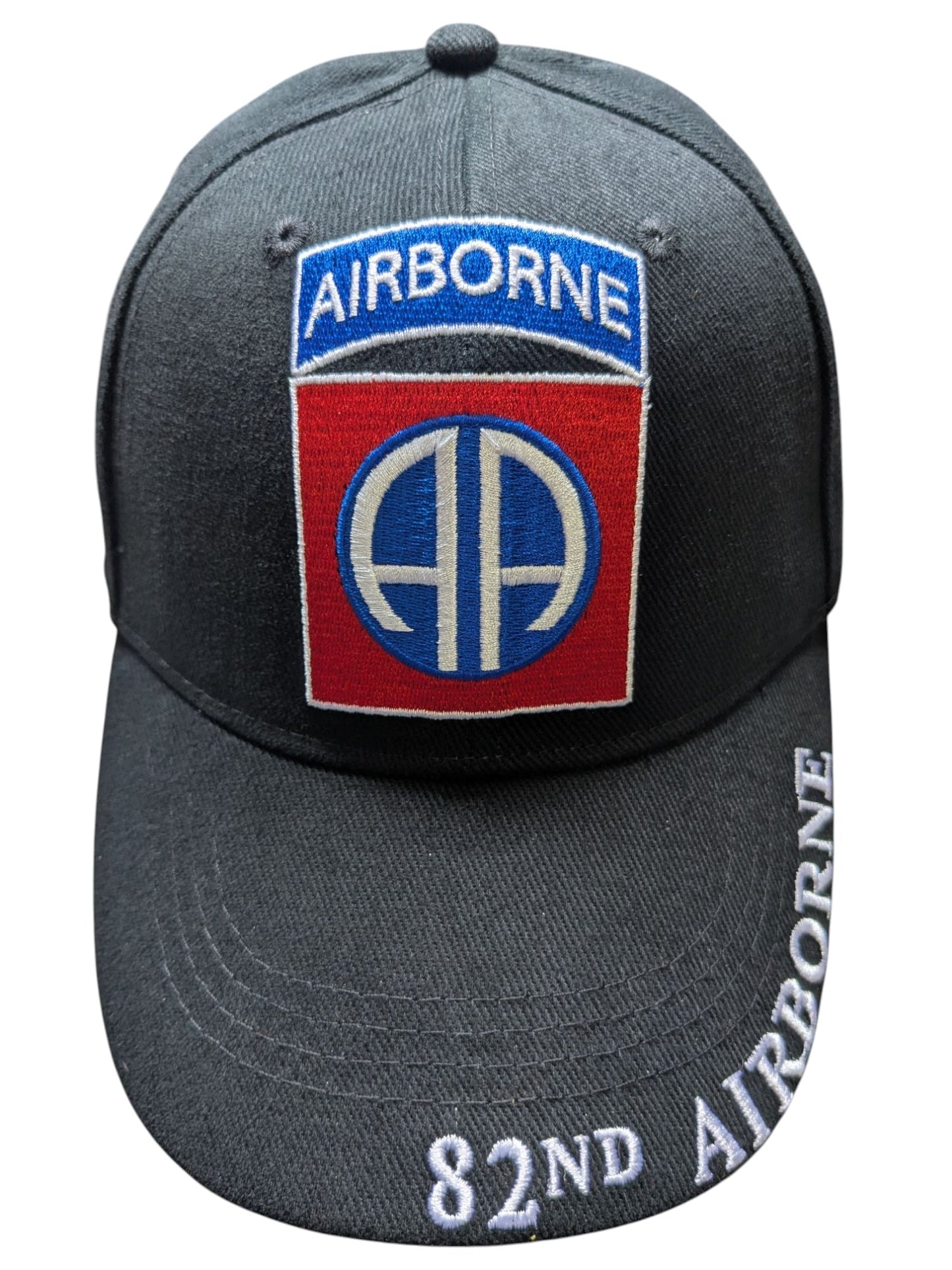 US Army 82nd Airborne Logo Black Baseball Cap