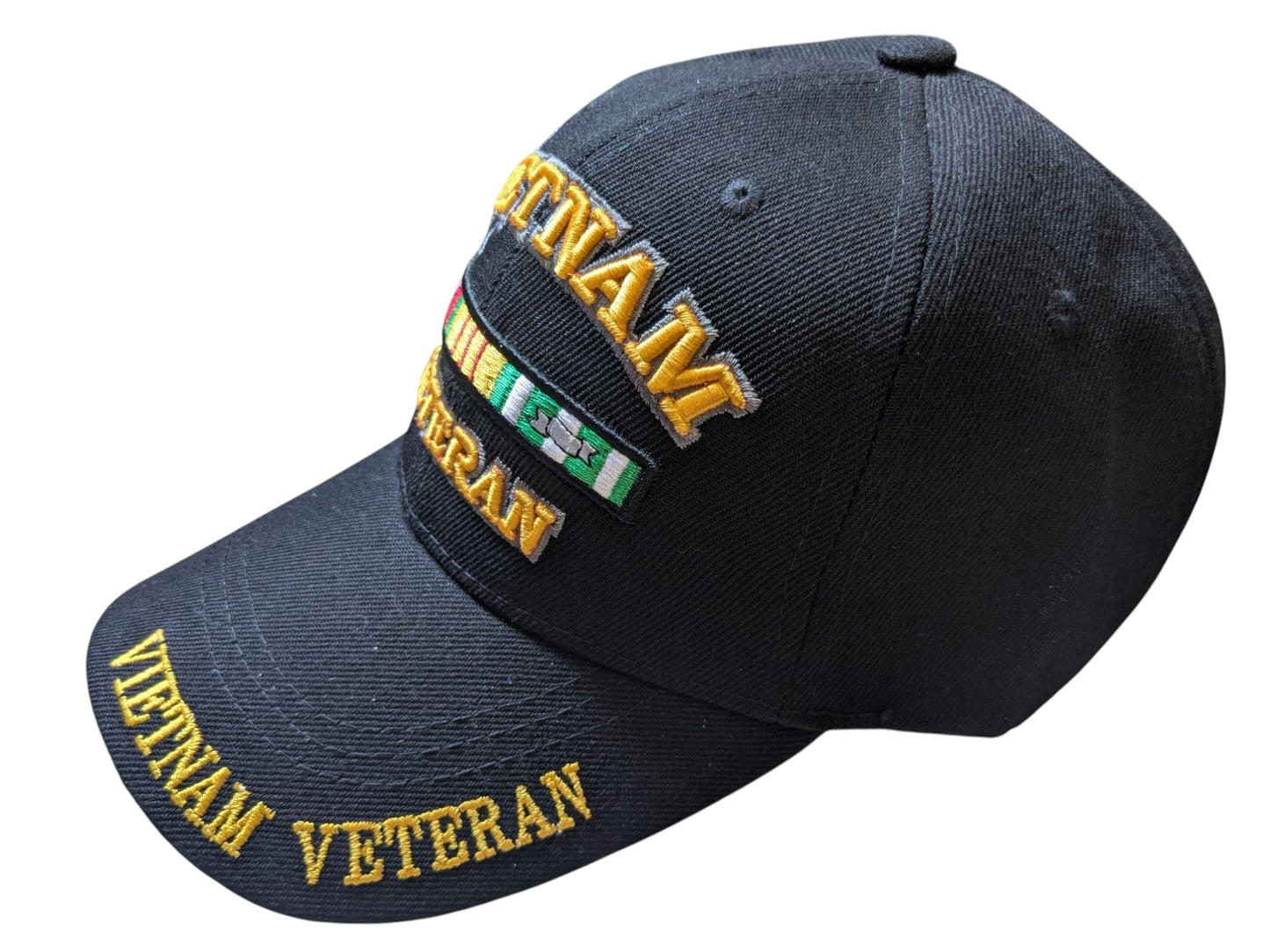 US Military Vietnam Veteran Ribbon Black Adjustable Baseball Hat Cap