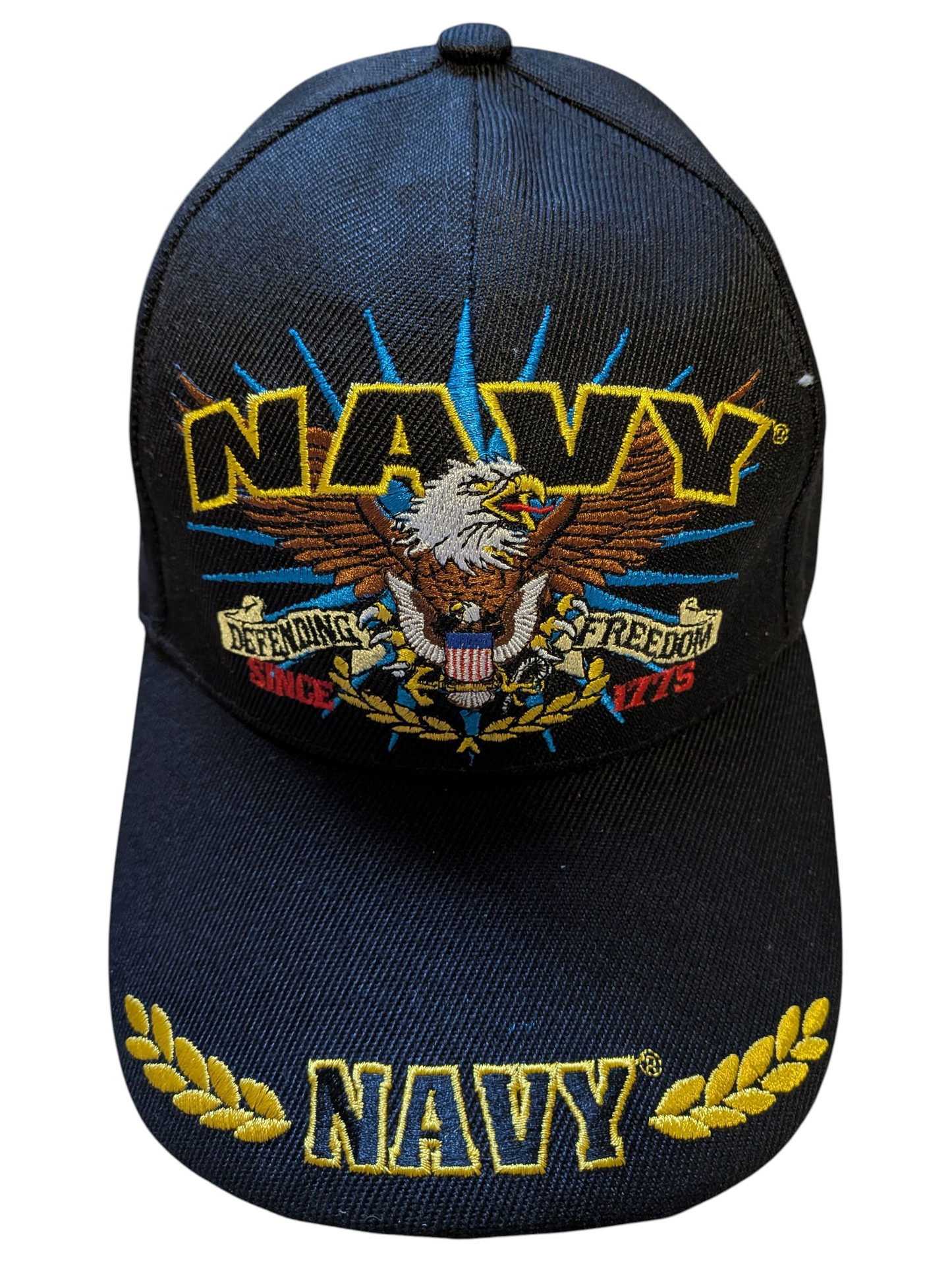 US Navy Defending Freedom Since 1775 Black Baseball Cap