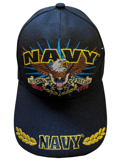 US Navy Defending Freedom Since 1775 Black Baseball Cap