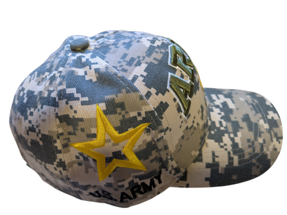 US Army Star Veteran Pride Digital Camouflage Baseball Cap