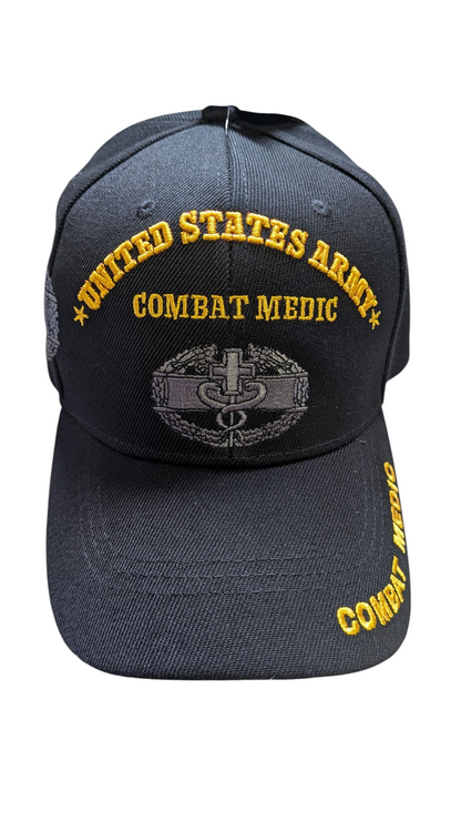 US Military Combat Medic Baseball Hat Cap, One Size, Black