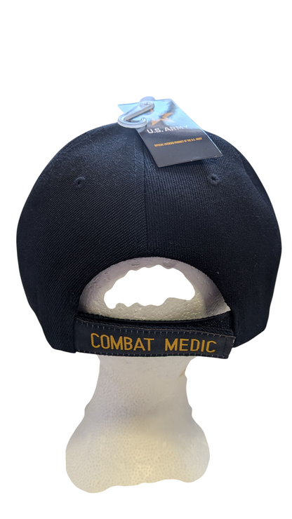 US Military Combat Medic Baseball Hat Cap, One Size, Black