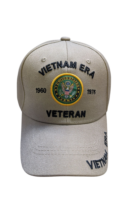 US Military Vietnam Era Veteran Khaki Baseball Hat Cap