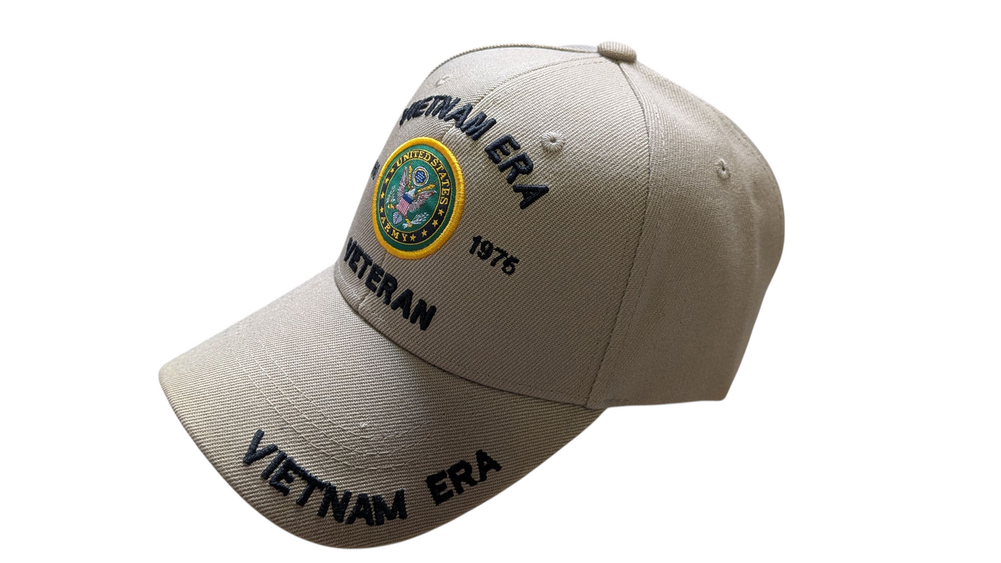 US Military Vietnam Era Veteran Khaki Baseball Hat Cap