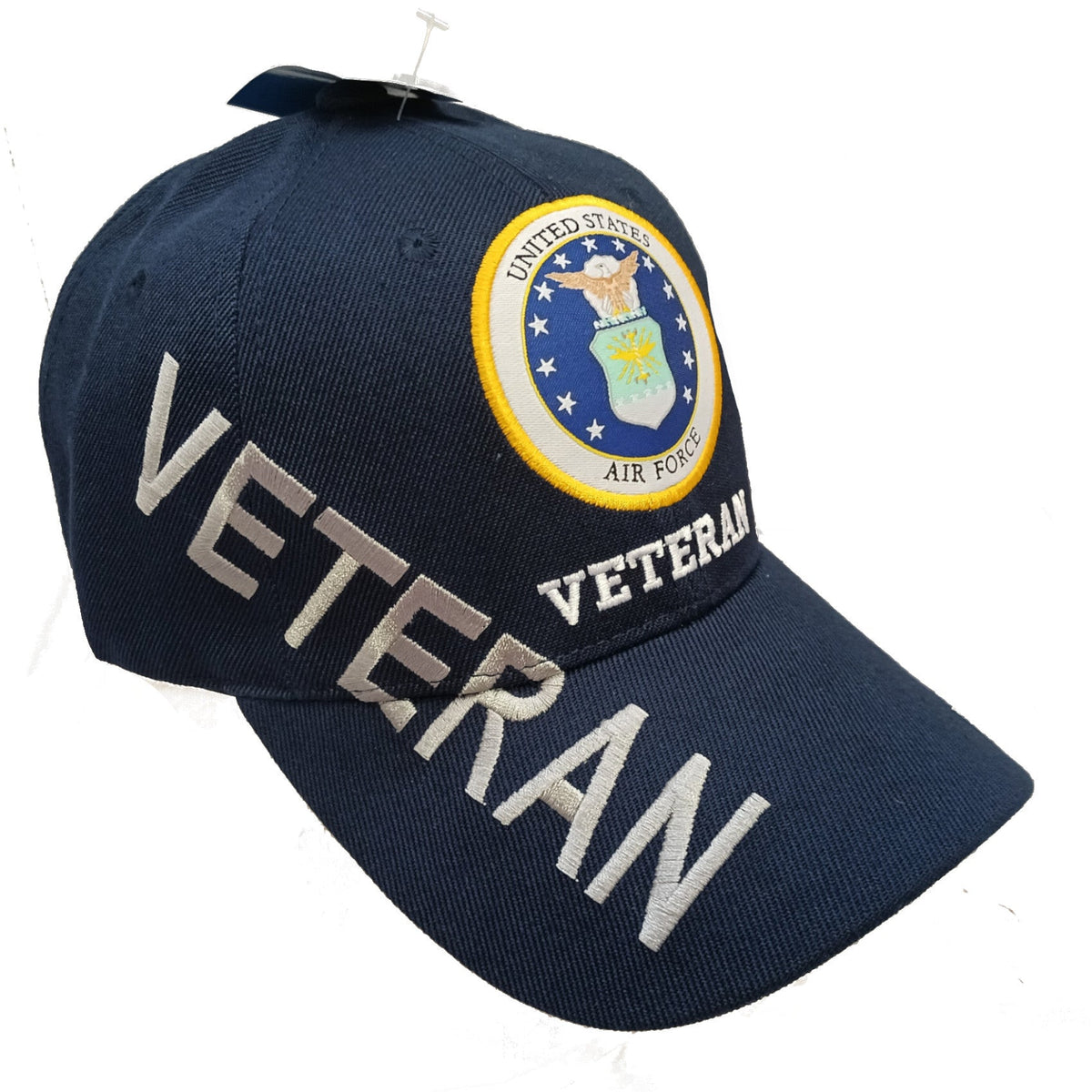US Air Force Veteran Side Shadow Blue Baseball Cap