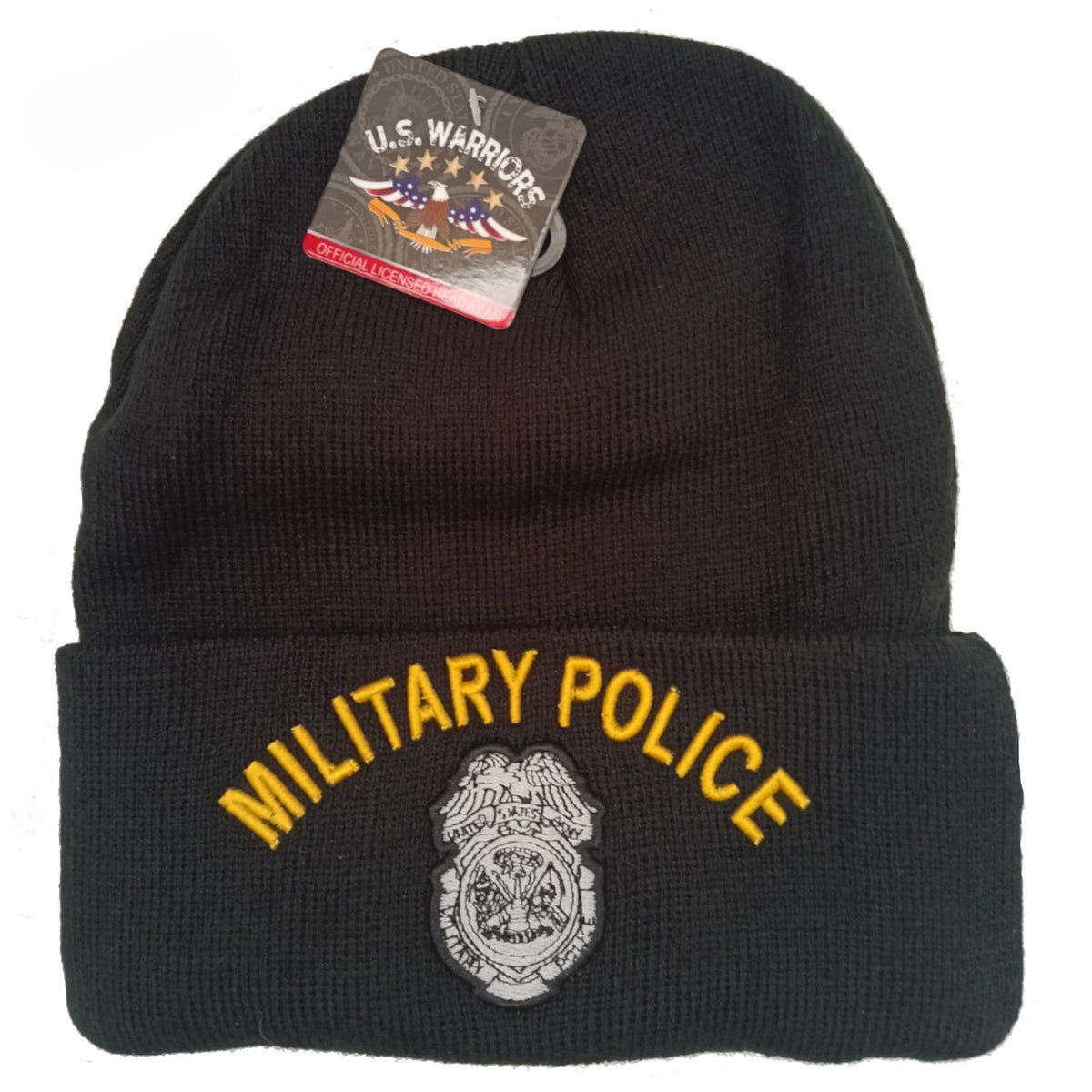 US Military Police Black Skull Beanie Cap