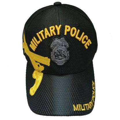 US Military Police Mesh Black Adjustable Baseball Hat Cap